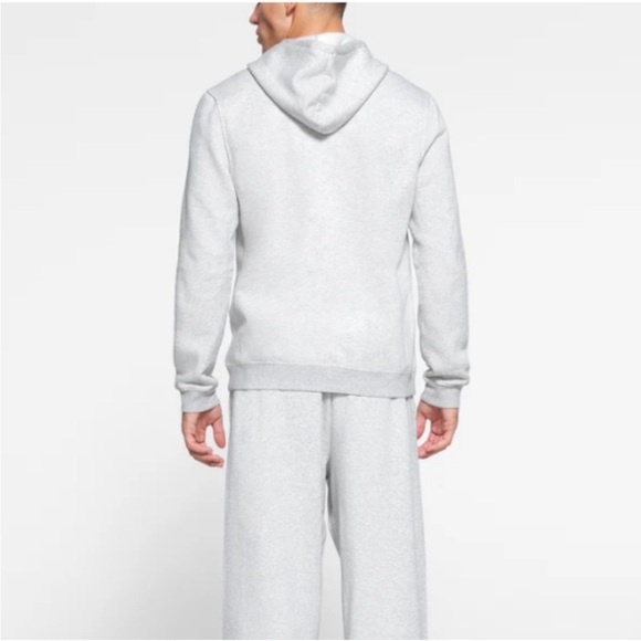 SKIMS Lounge Fleece Hoodie in Light Heather Gray Small NWT NEW Men - Picture 3 of 6